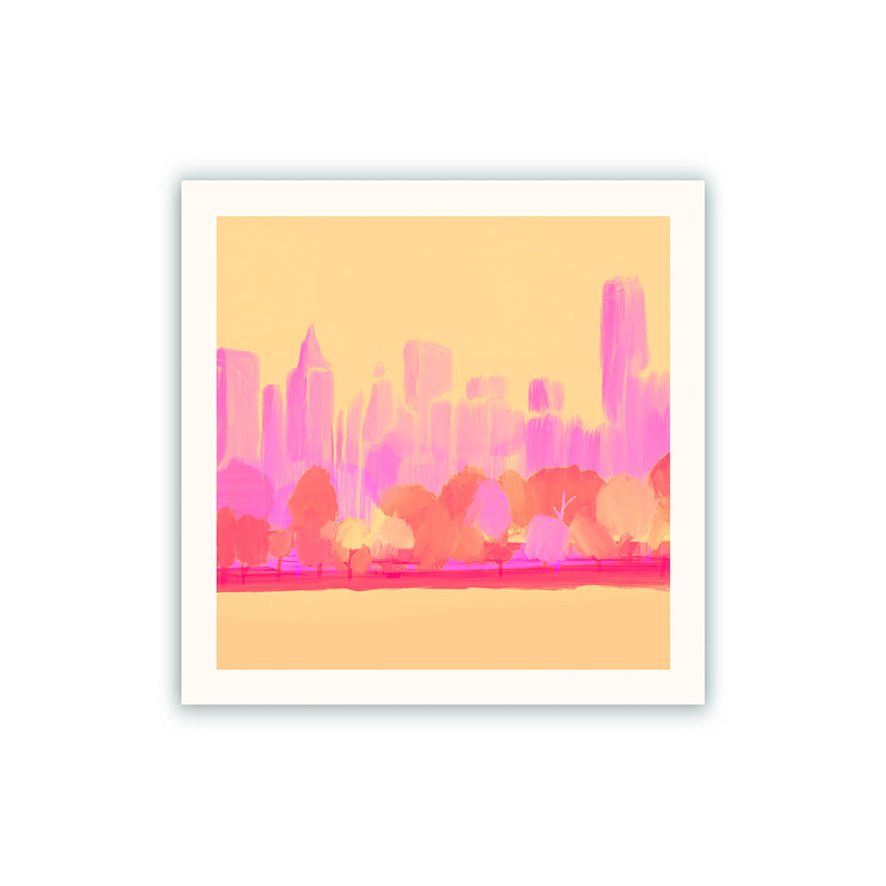 New York in Pink Giclée Print