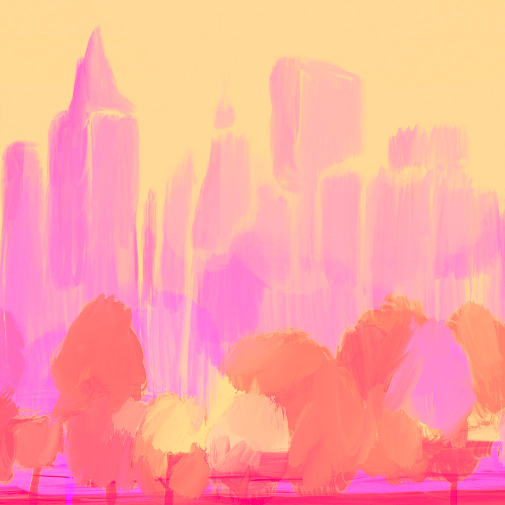 New York in Pink Giclée Print