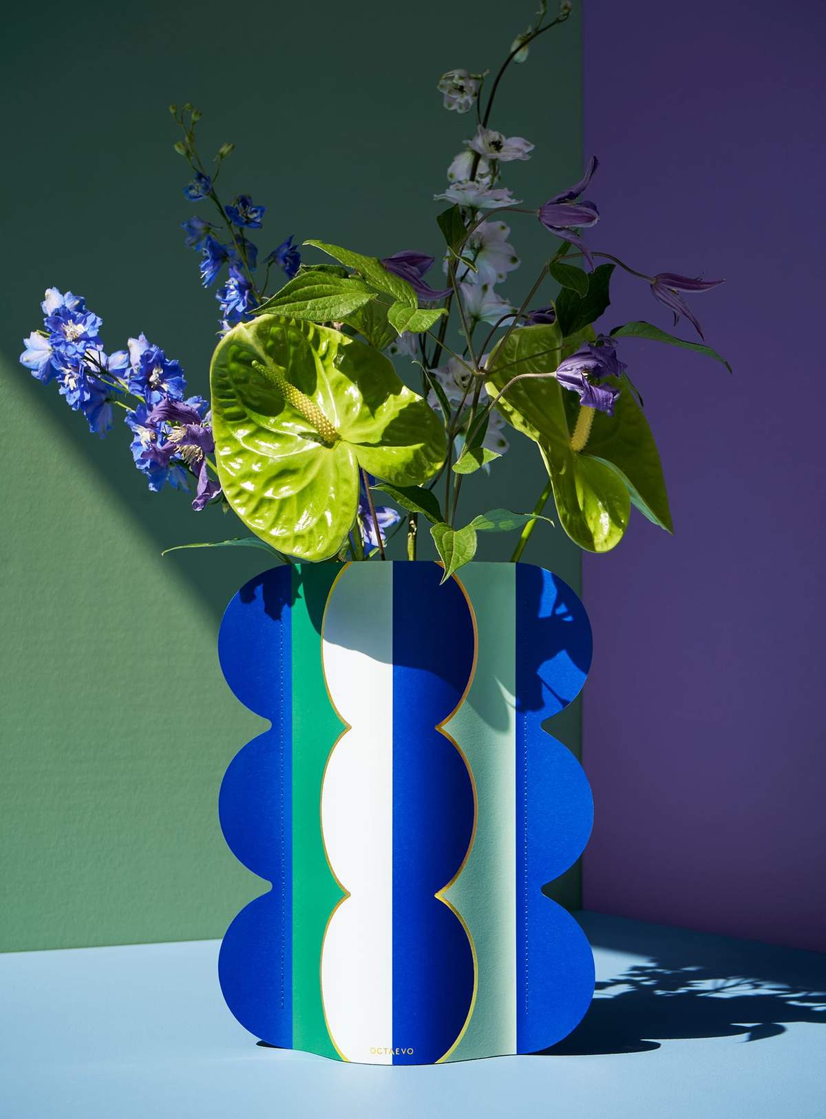 Florero de Papel Riviera Wave
