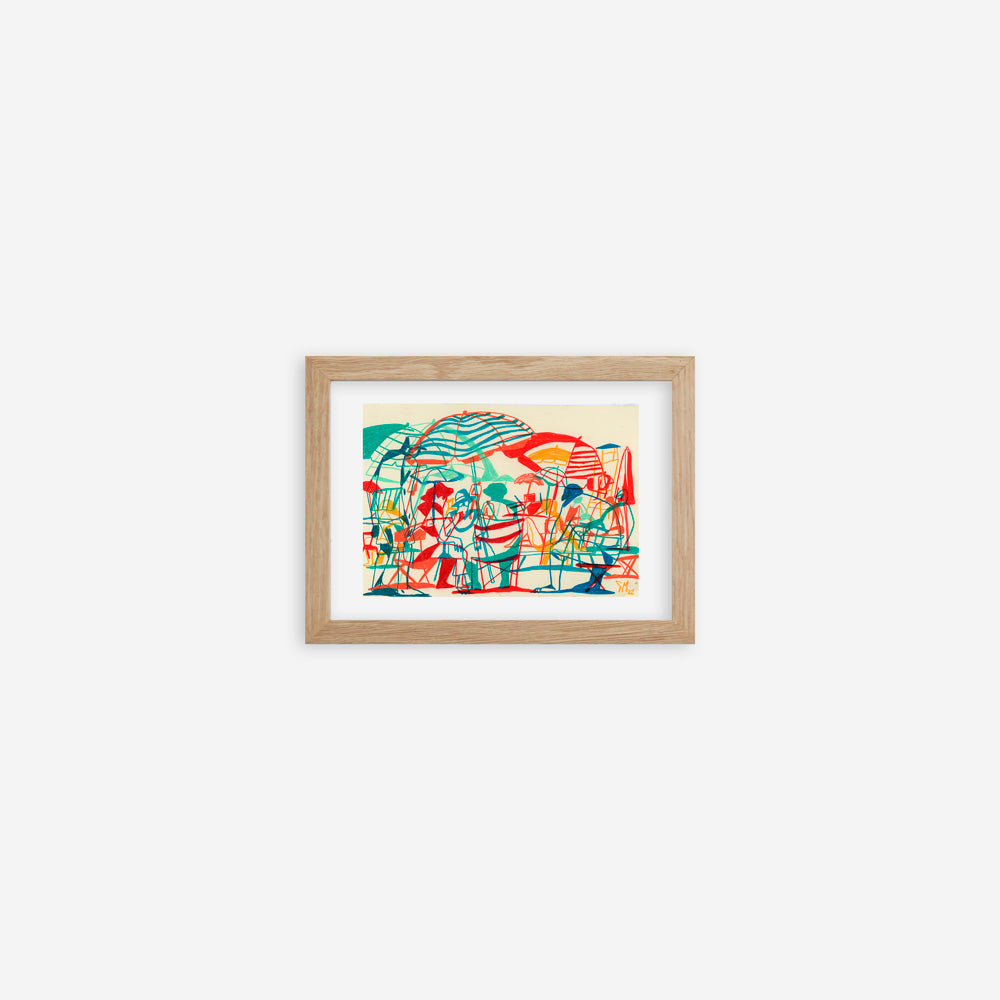 Of Parasols and Deckchairs Impression Giclée A5