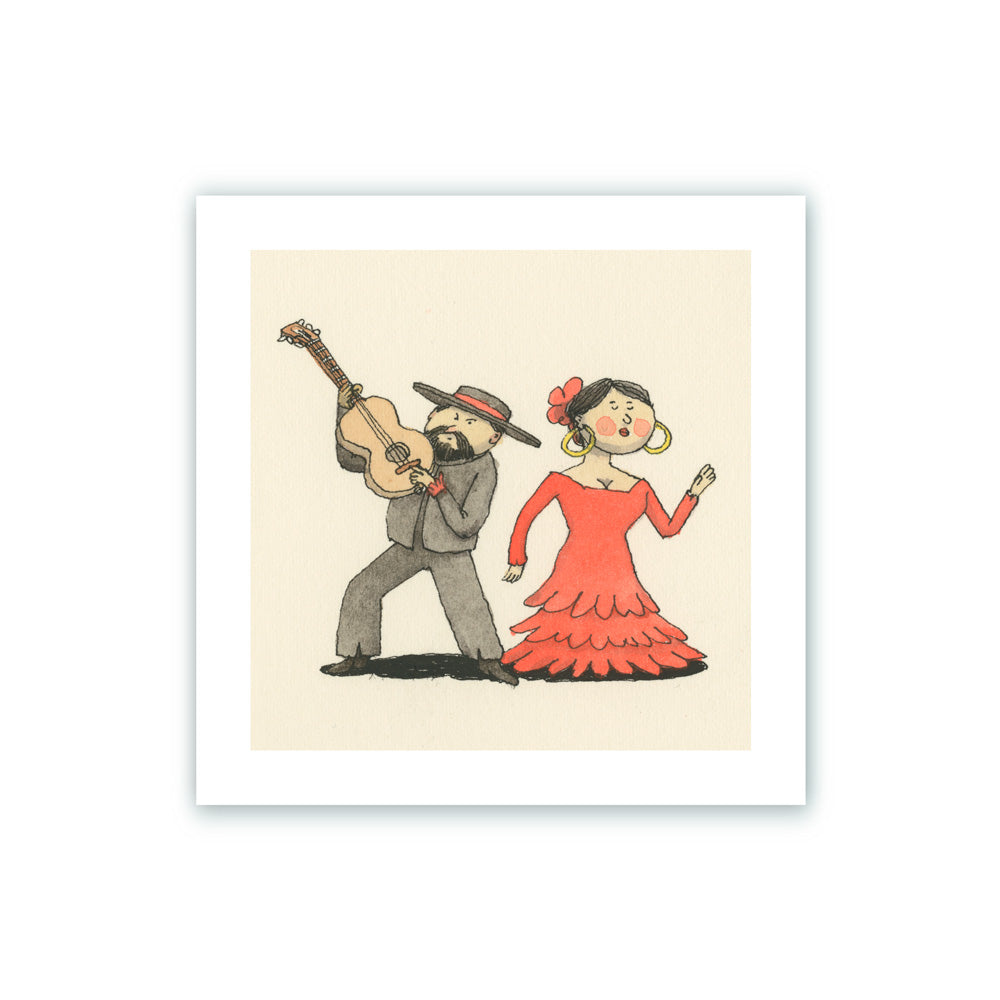 Pareja Flamenca Impresión Giclée