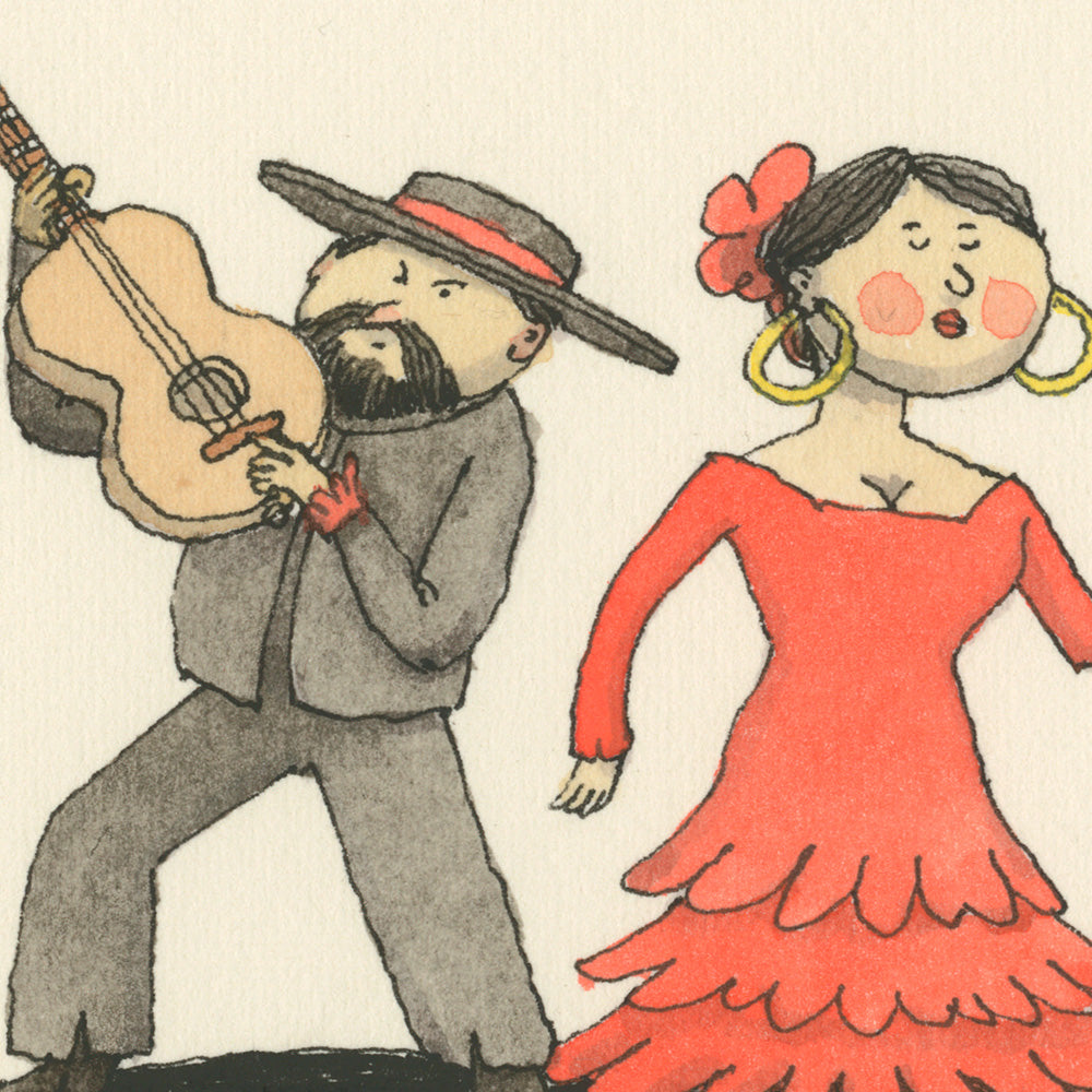 Pareja Flamenca Impresión Giclée