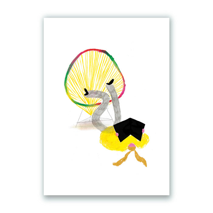 Personaje leyendo por los suelos 01 Impression Giclée A5