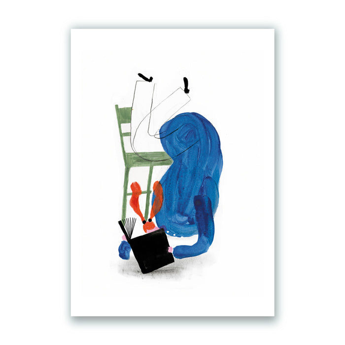 Personaje Leyendo por los Suelos 02 Impresión Giclée