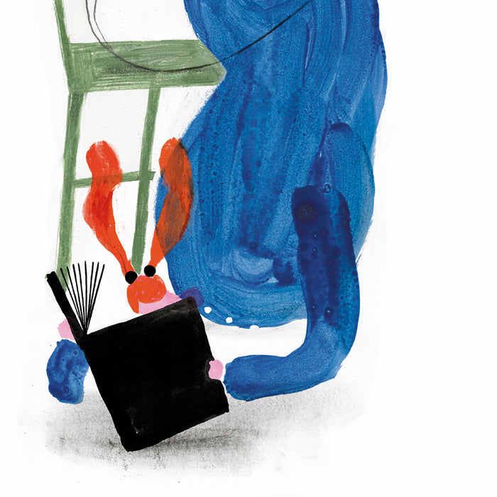 Personaje Leyendo por los Suelos 02 Impresión Giclée