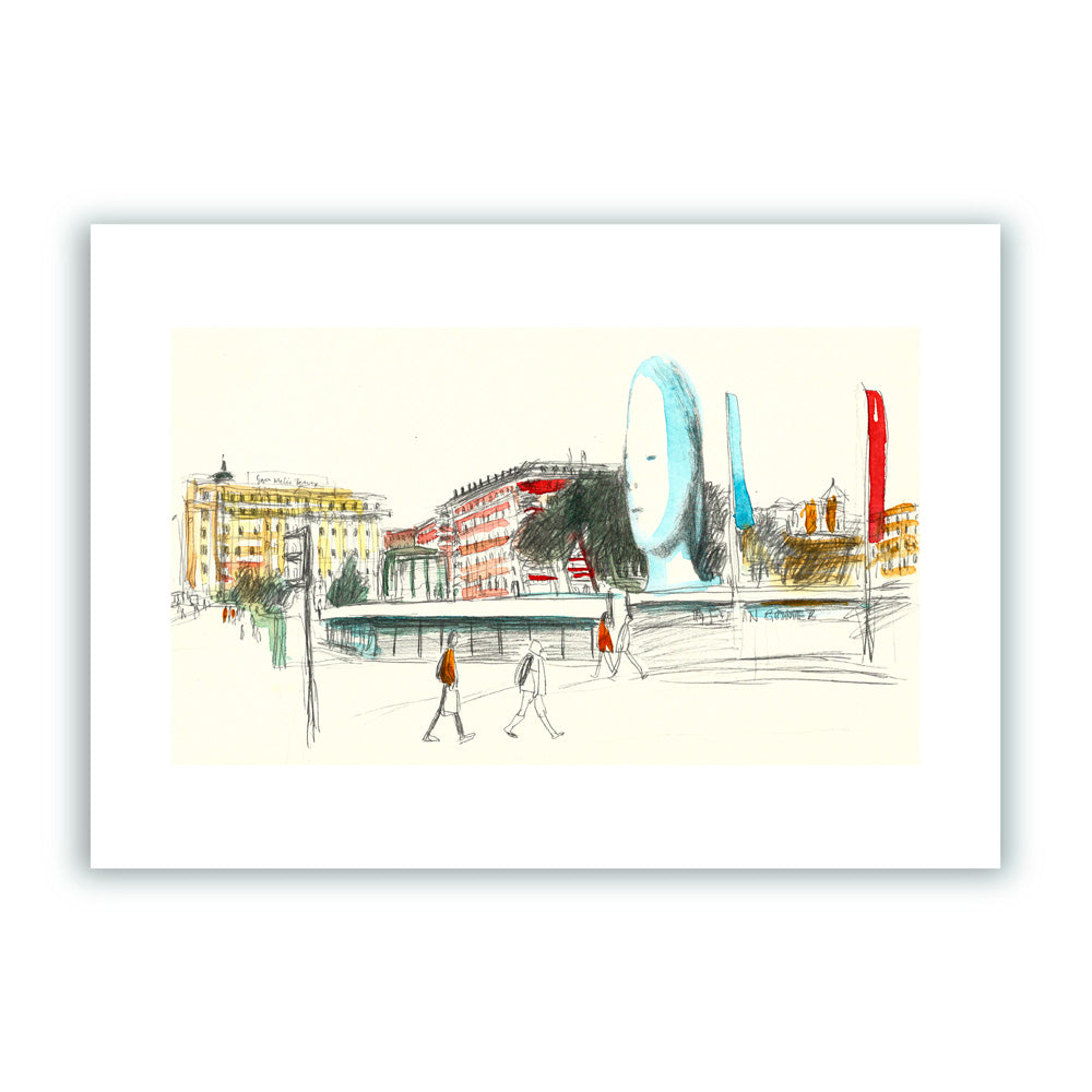Plaza Colon Impression Giclée