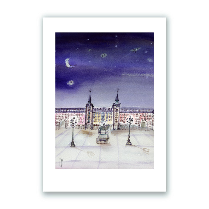Plaza Mayor Vacia Impression Giclée