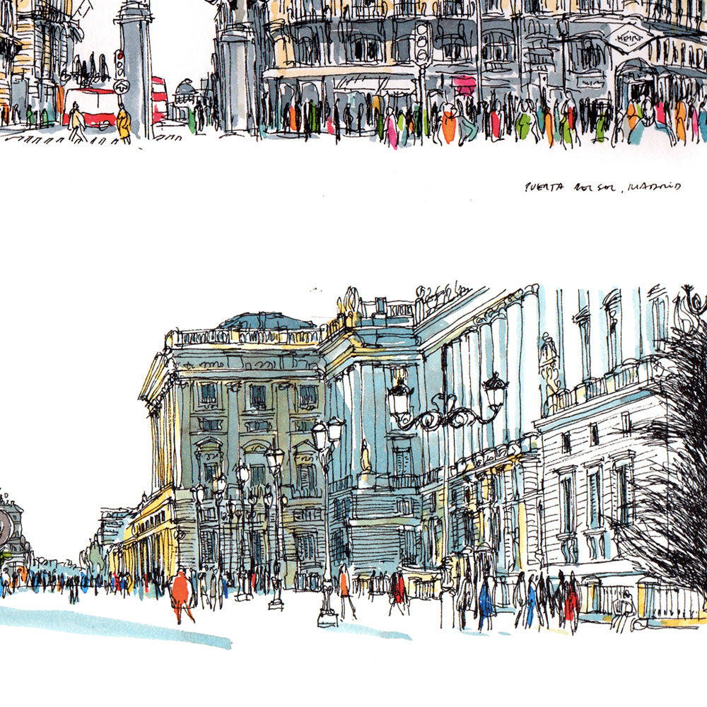 Plazas de Madrid Impression Giclée
