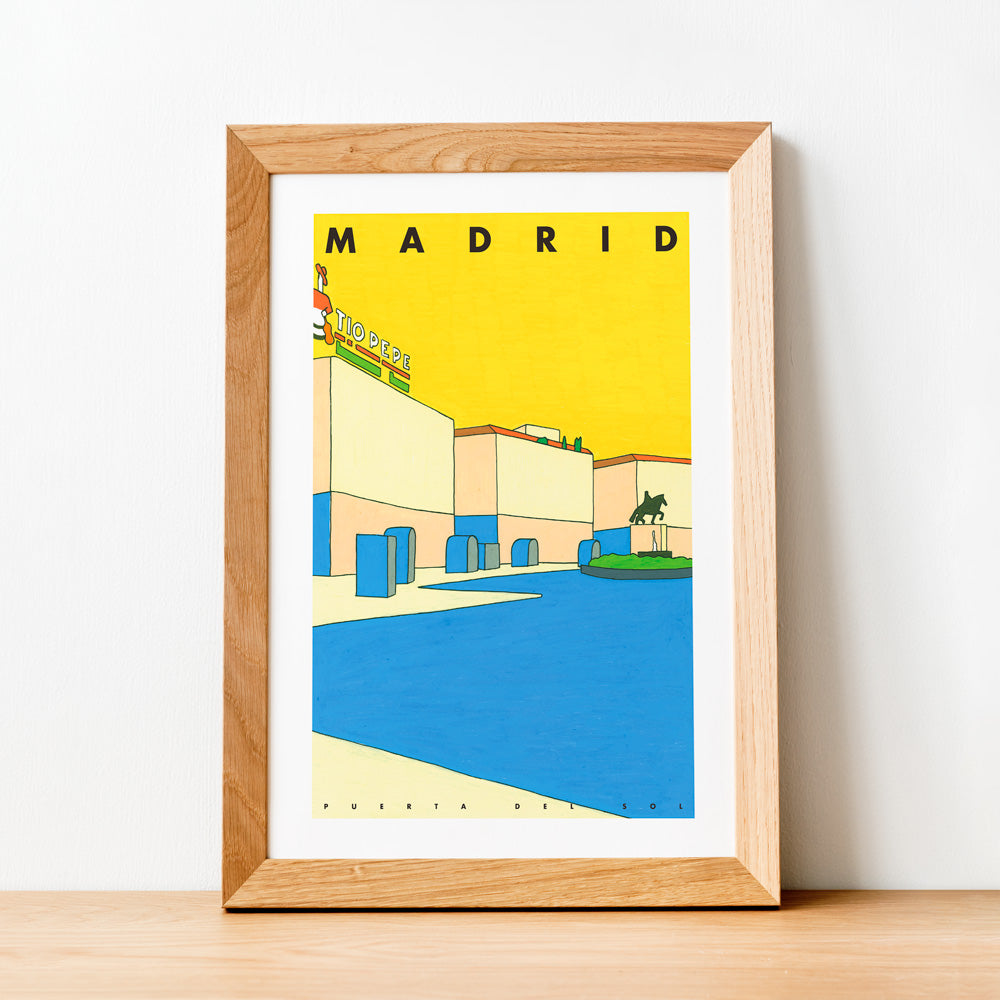 Madrid - Puerta del Sol Impresión Giclée