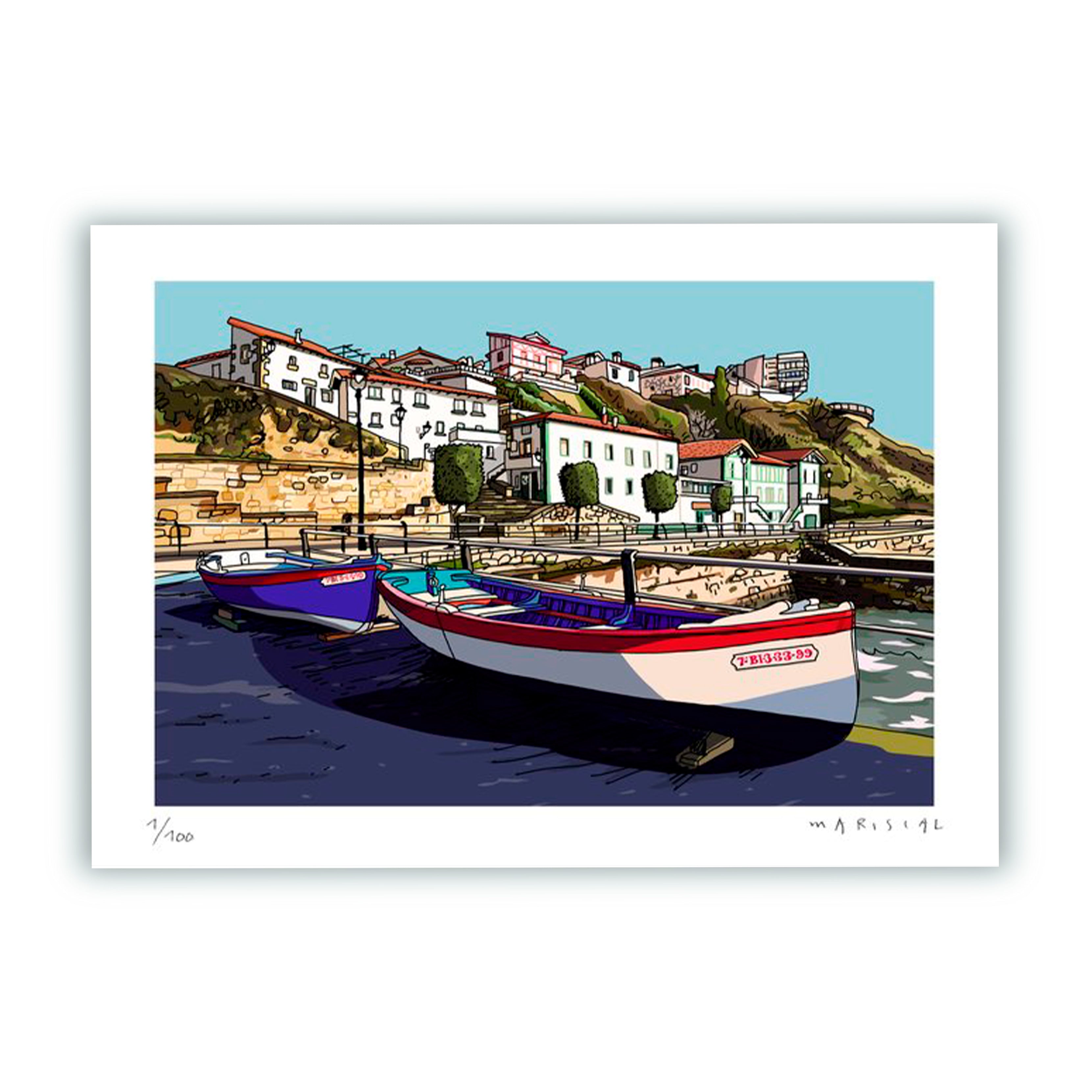 Puerto Viejo de Algorta Impresión Fine Art 40x30