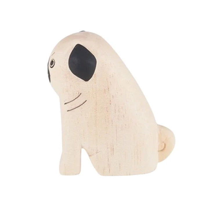 Animal de madera Pole Pole Pug