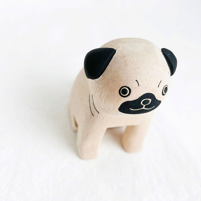 Animal de madera Pole Pole Pug
