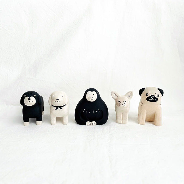 Animal de madera Pole Pole Pug
