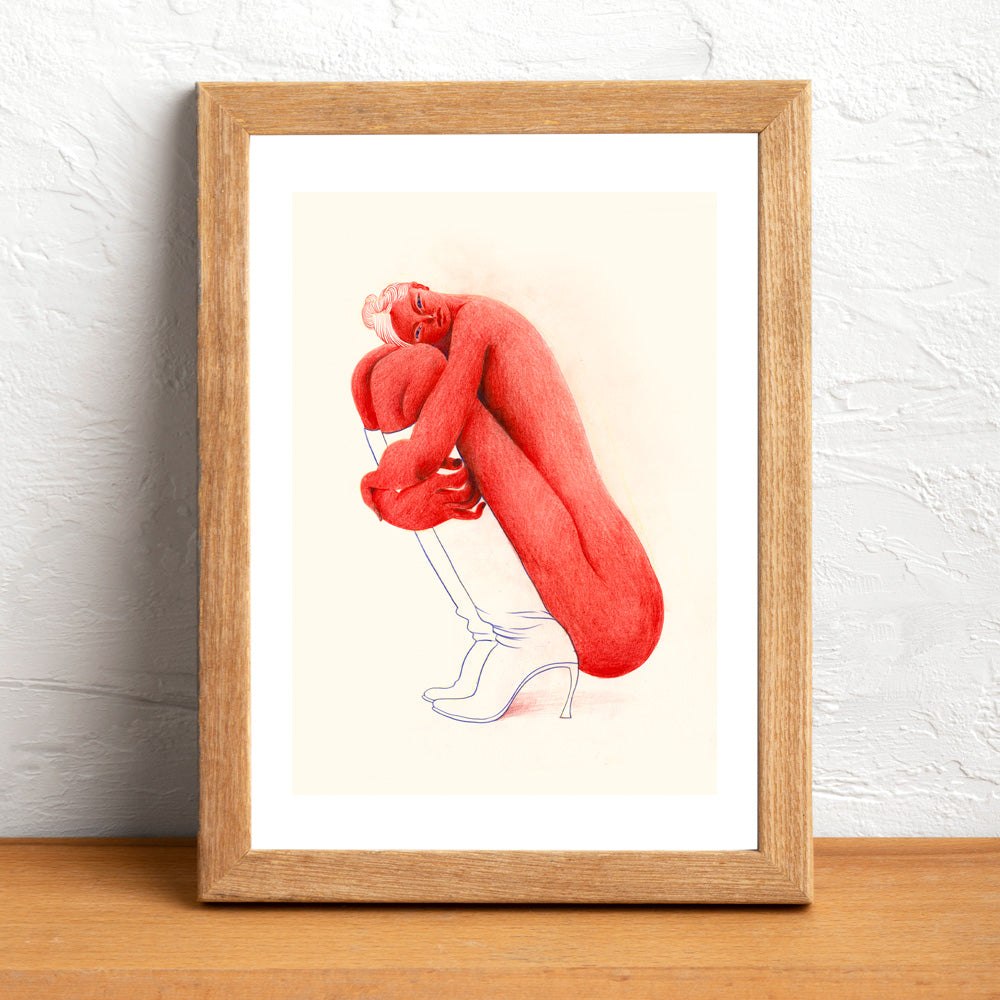 Red Model Giclée Print