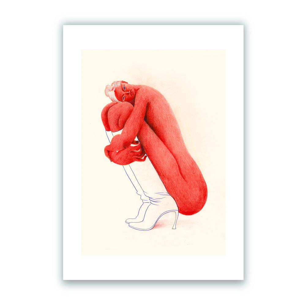 Red Model Giclée Print