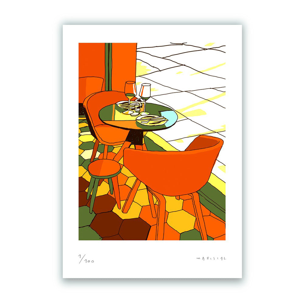 Restaurante Born Verano Impresión Fine Art
