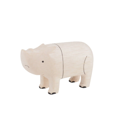 Pole Pole Wooden Animal Rhinoceros