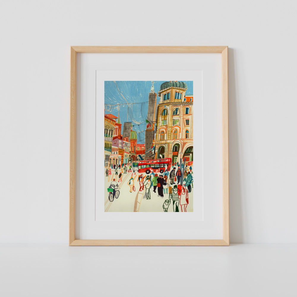 Rizzoli Street Bologna Impression Giclée A4