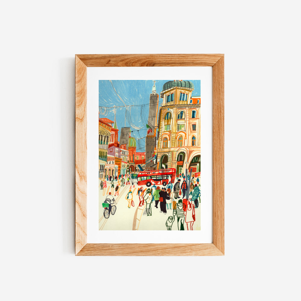 Rizzoli Street Bologna Impression Giclée A4