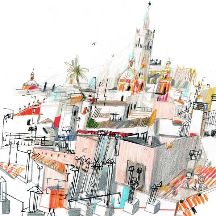Sevilla Skyline Giclée Print