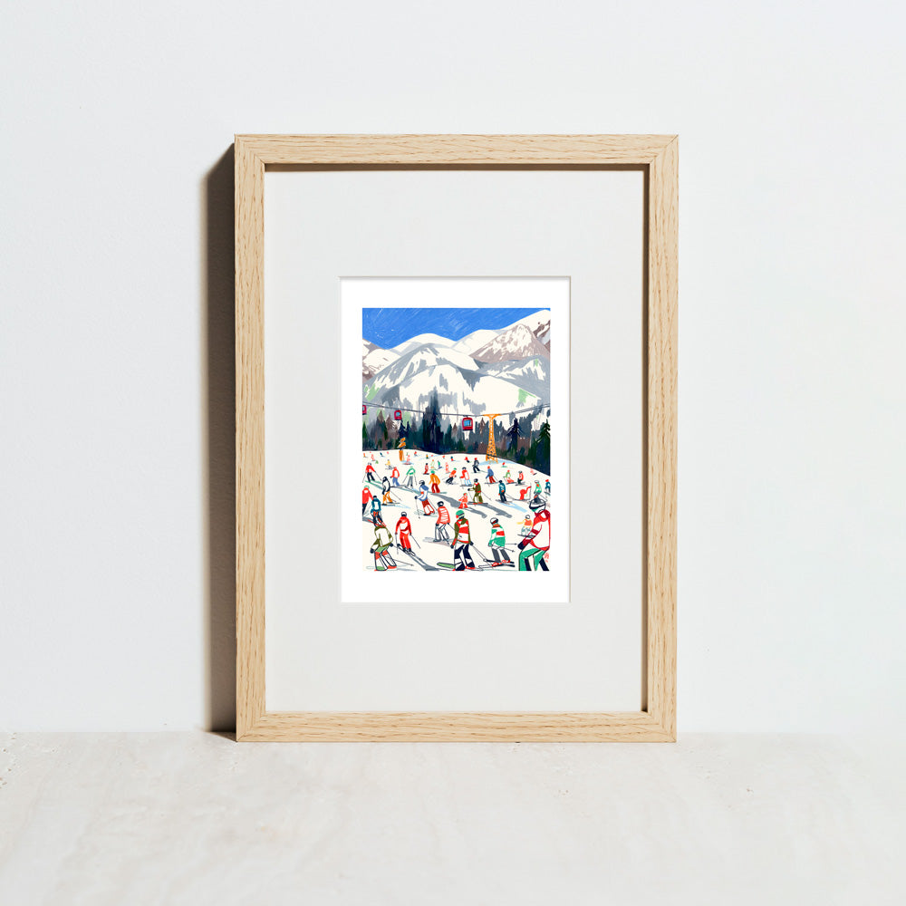 Temporada de Esquí en Südtirol Impresión Giclée