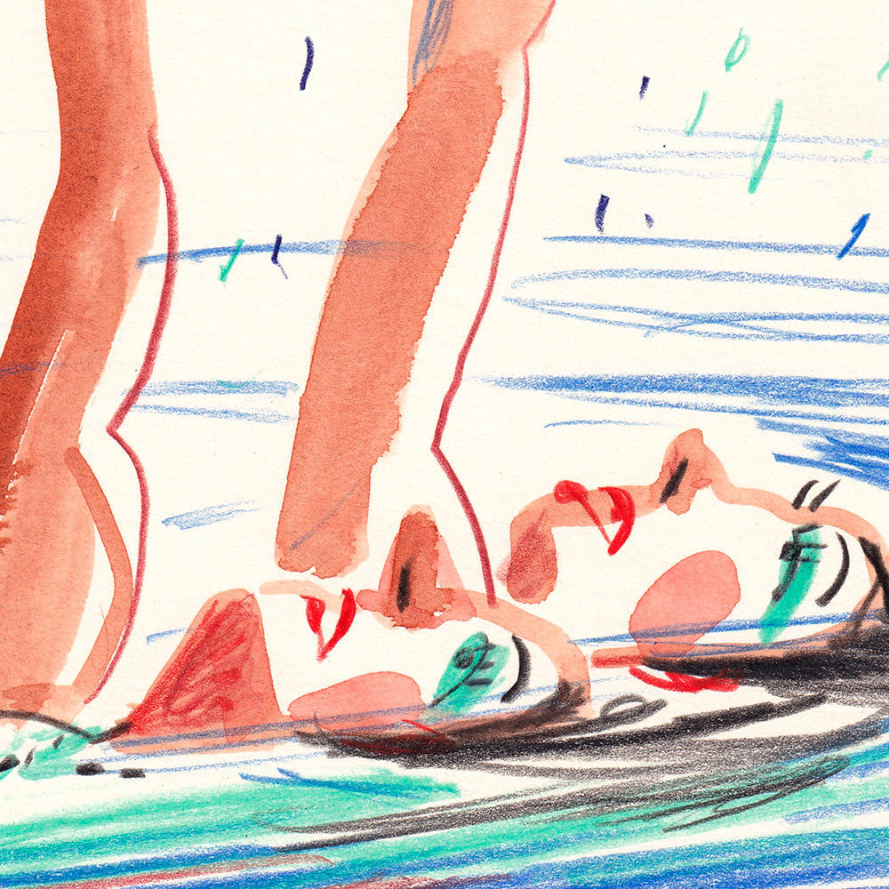 Synchronised Swimming Giclée Print