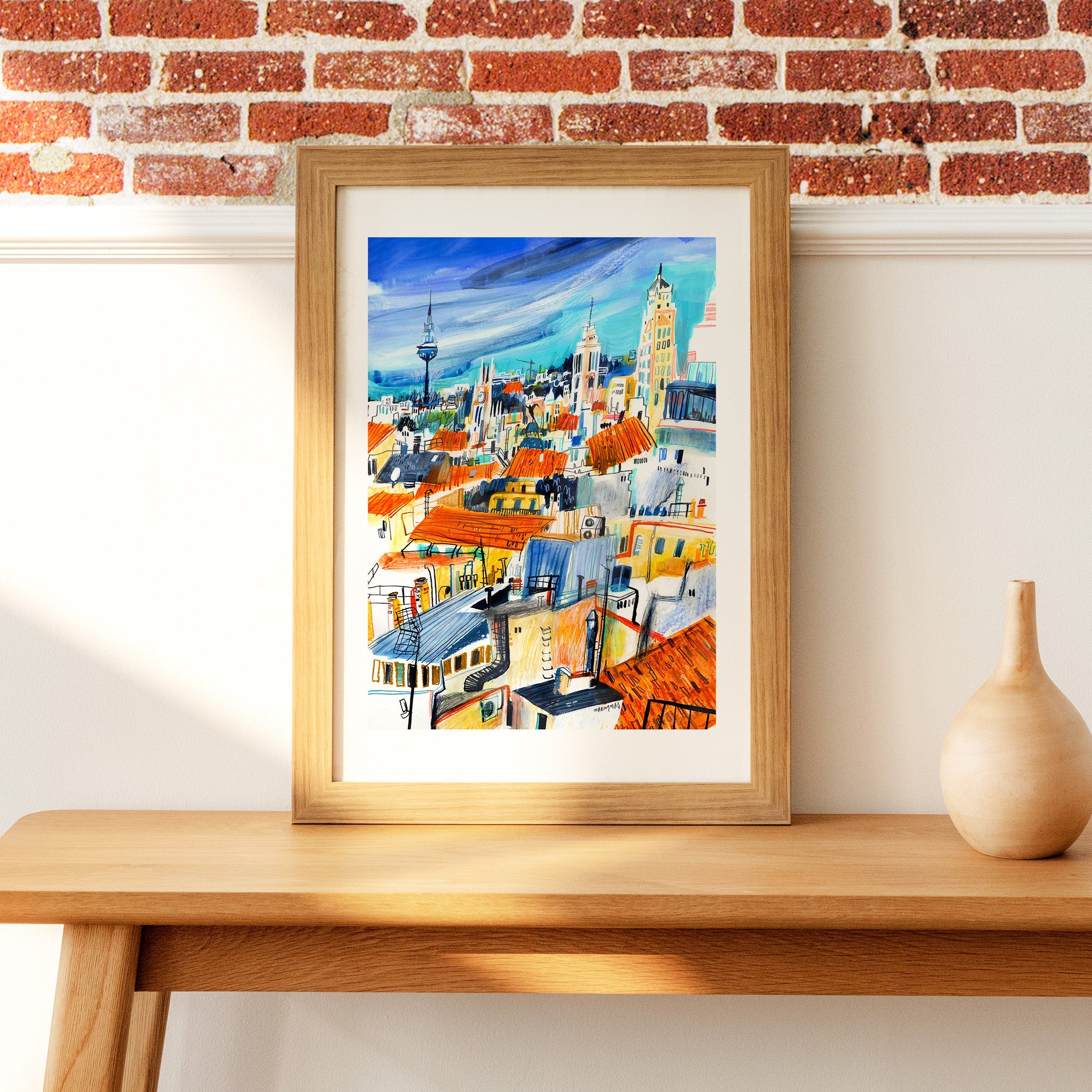 Tejados de Madrid Giclée Print