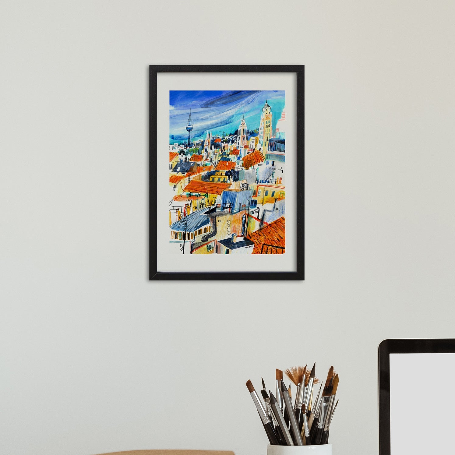 Tejados de Madrid Giclée Print