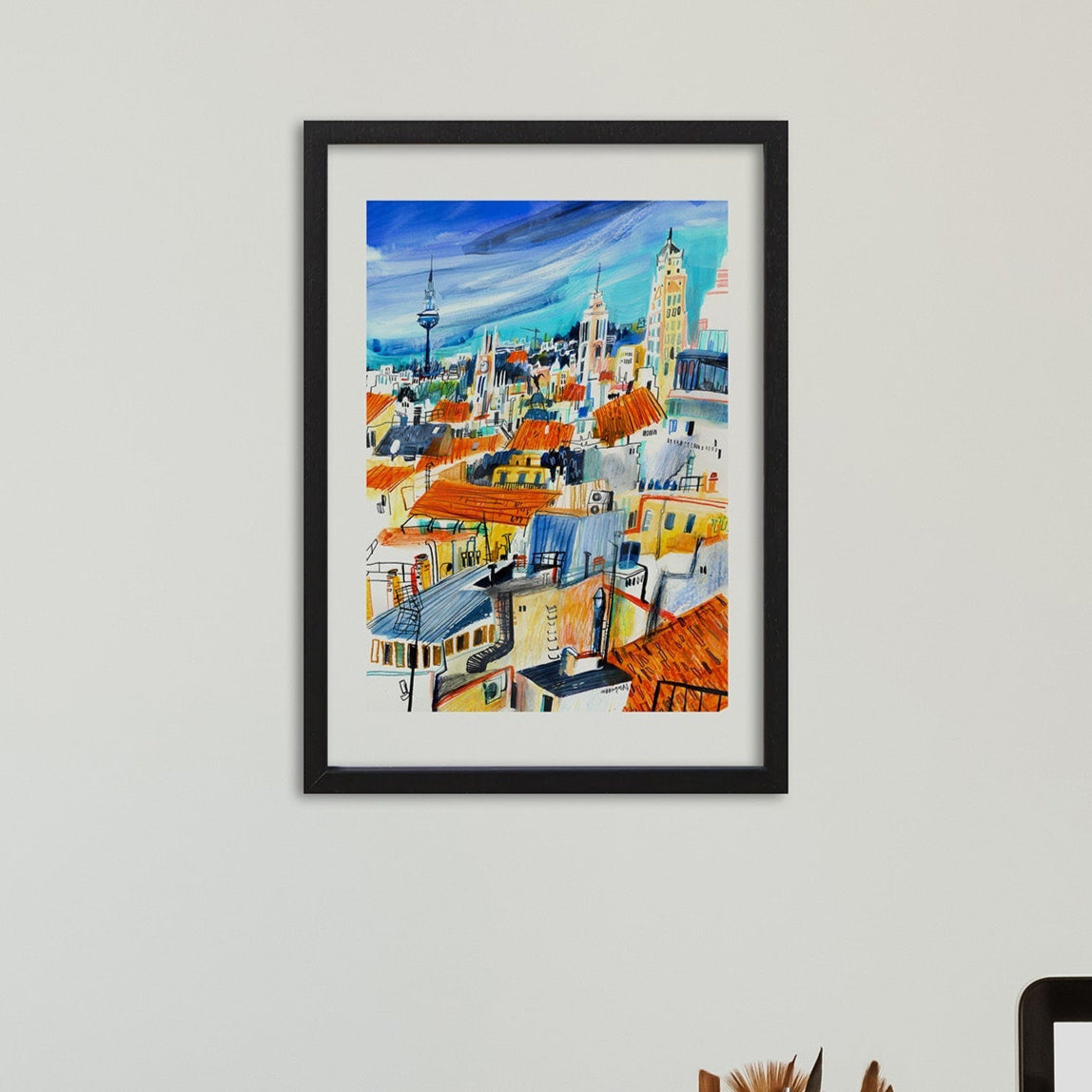 Tejados de Madrid Impression Giclée