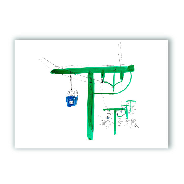 Teleferico de Madrid Impression Giclée