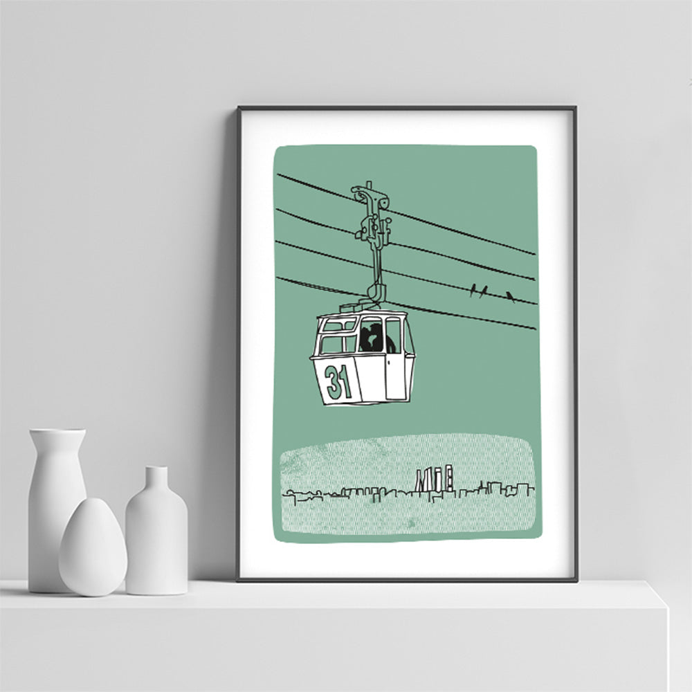 Teleférico Impresión Giclée