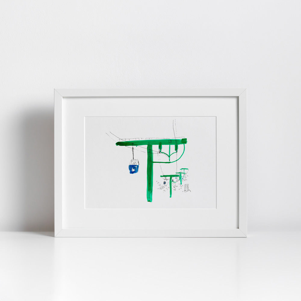 Teleferico de Madrid Impression Giclée