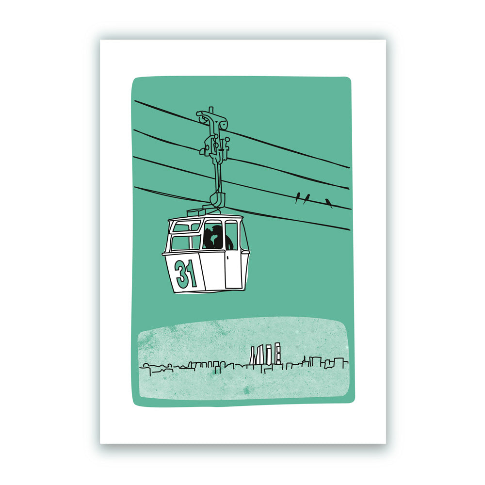 Teleférico Impresión Giclée