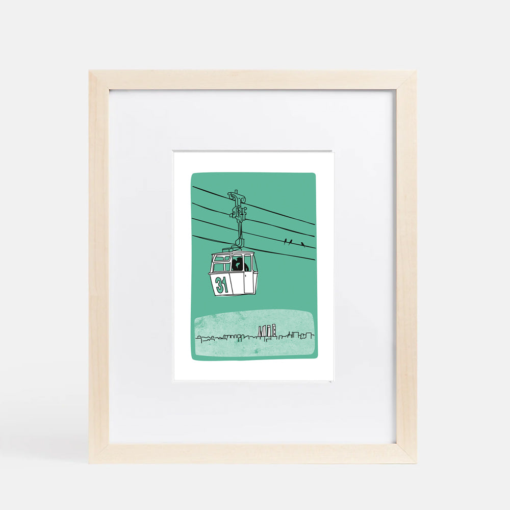 Teleférico Impresión Giclée