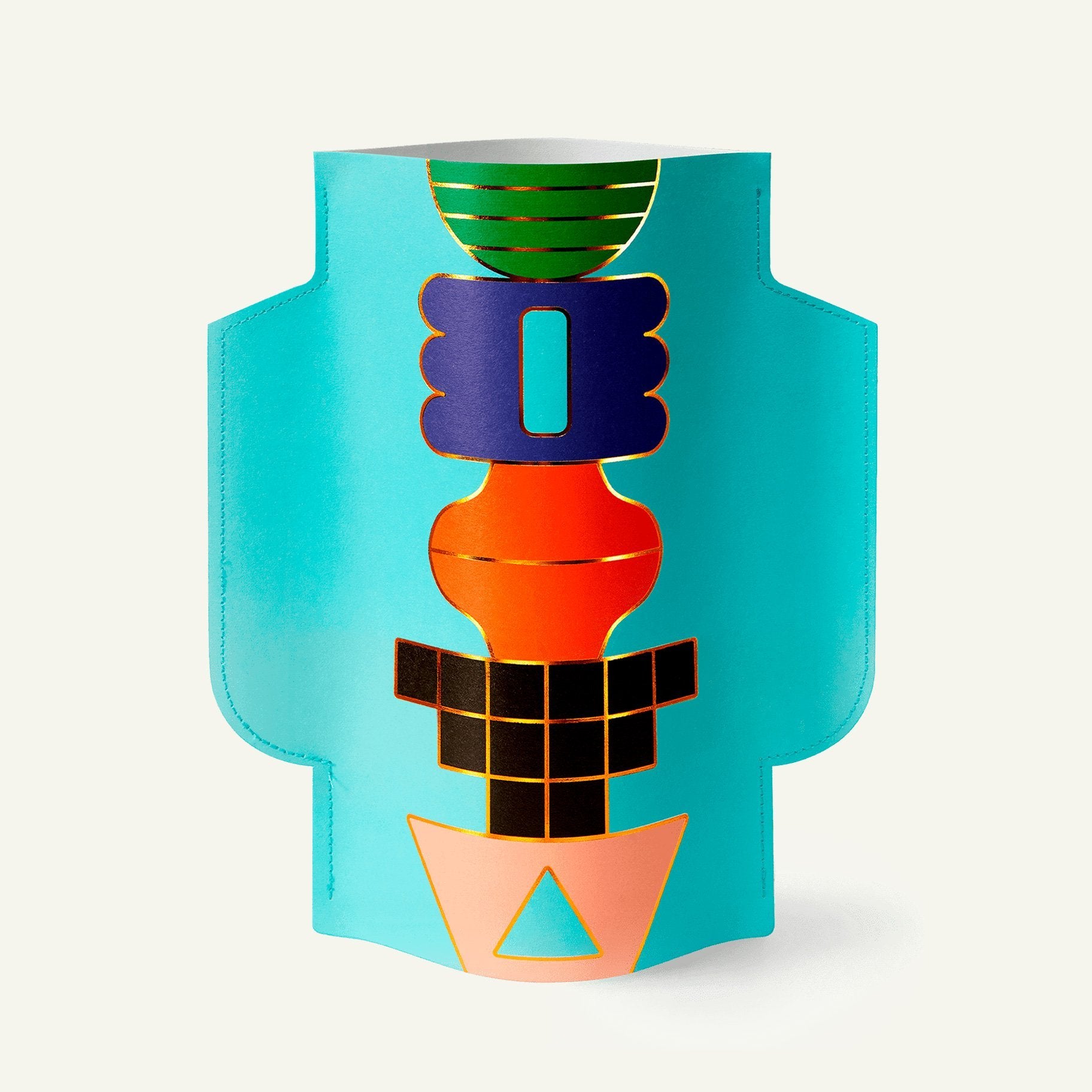 Blue Temple Paper Vase