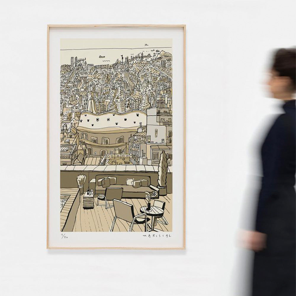 Terraza de Barcelona Fine Art Print 61x100