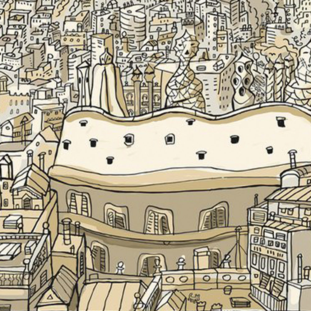 Terraza de Barcelona Fine Art Print 61x100