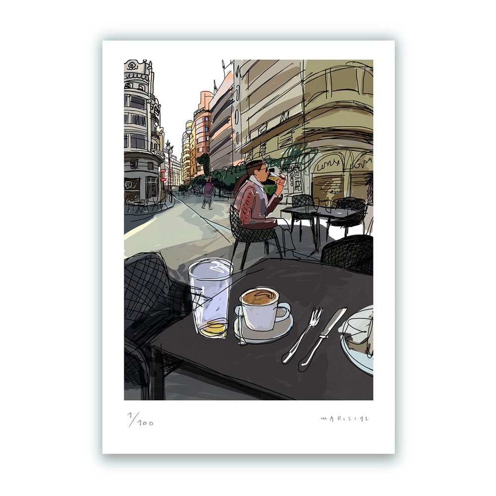 Terraza en Valencia Impresión Fine Art