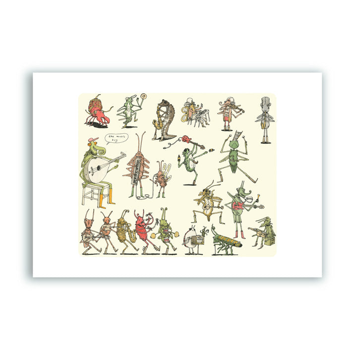 The Music Bug Impression Giclée A5