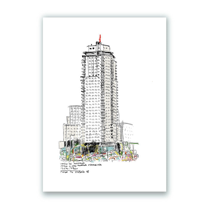 Torre Madrid Impression Giclée