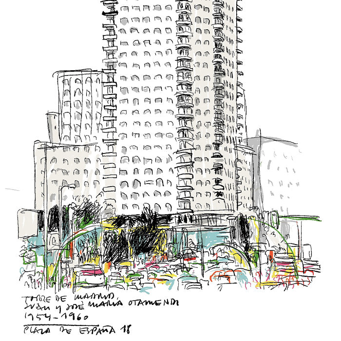 Torre Madrid Impression Giclée