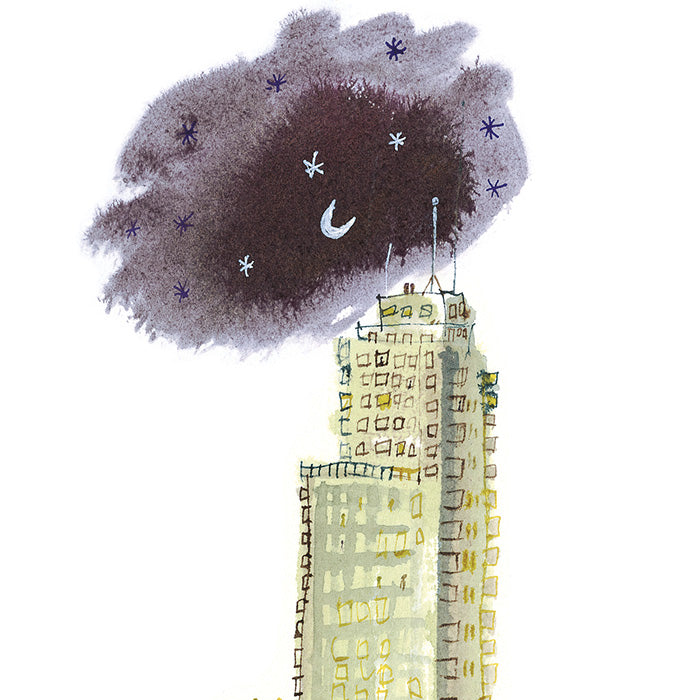 Edificio Torre Madrid Impression Giclée