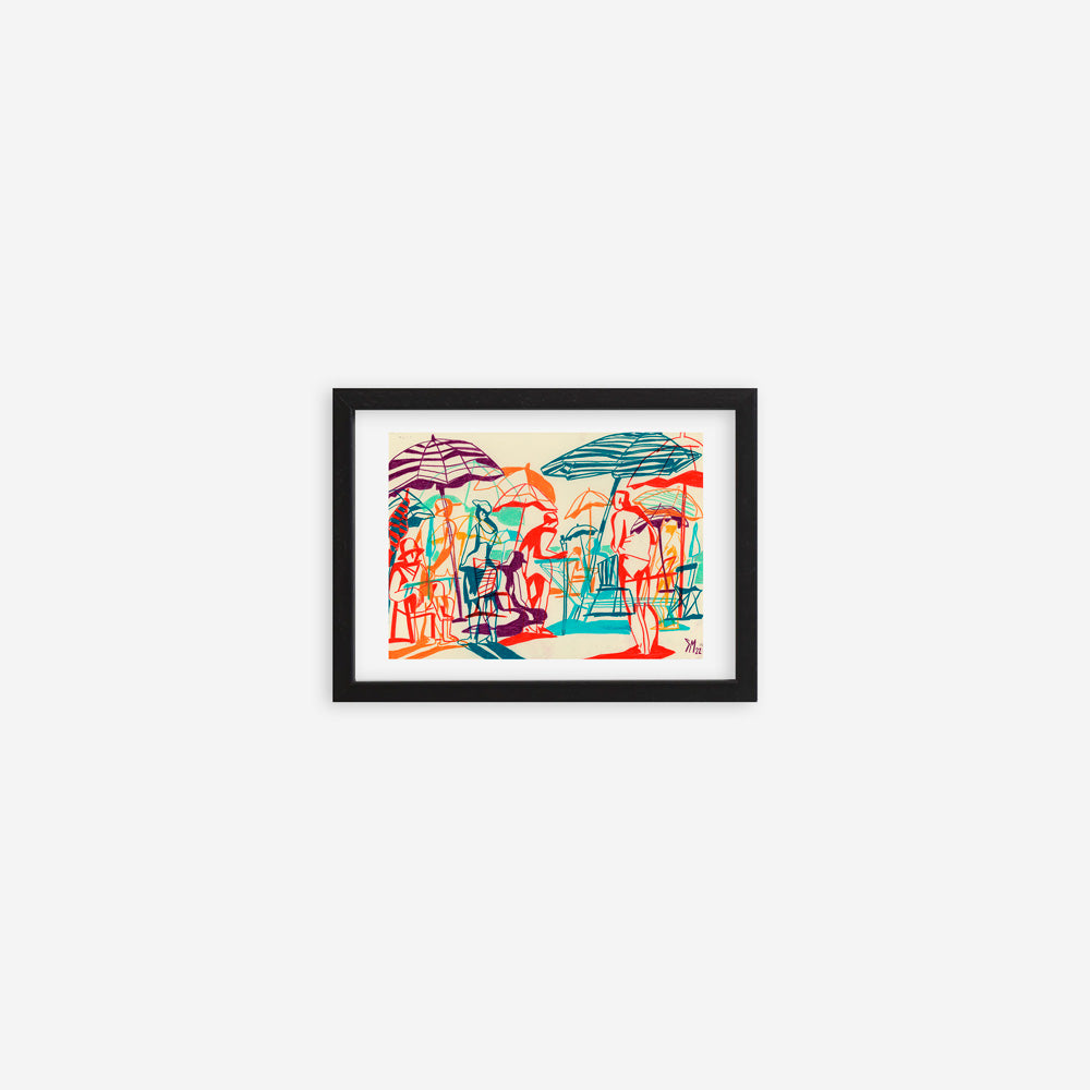 Planting Umbrellas Impression Giclée A5
