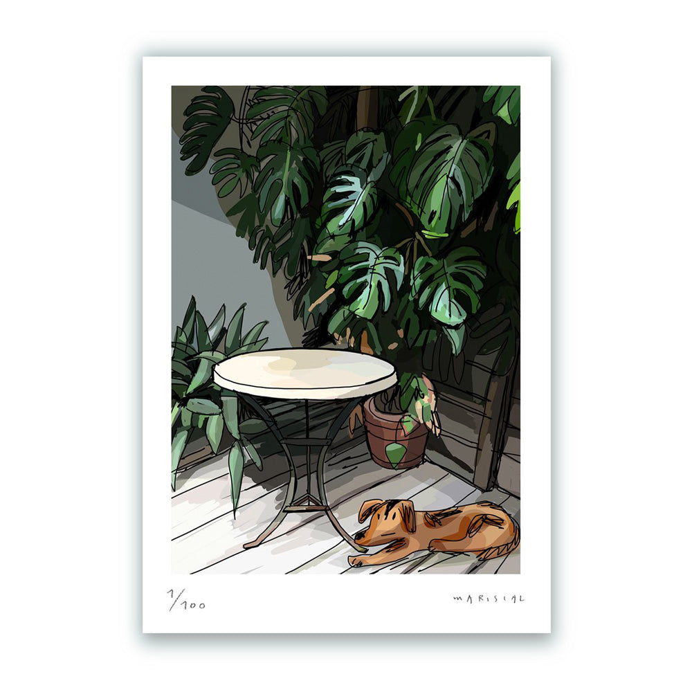Rincón con Velador Impression Giclée 30x40