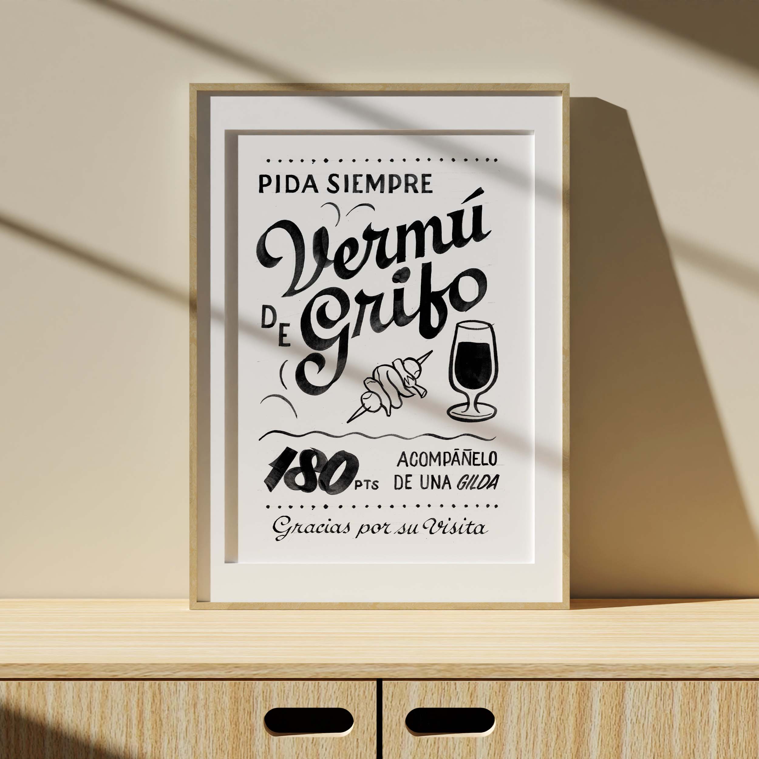 Vermú de Grifo BN Impresión Giclée