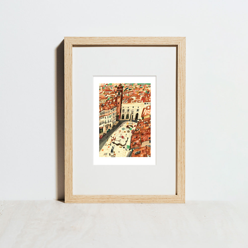 Verona City View Impression Giclée A5