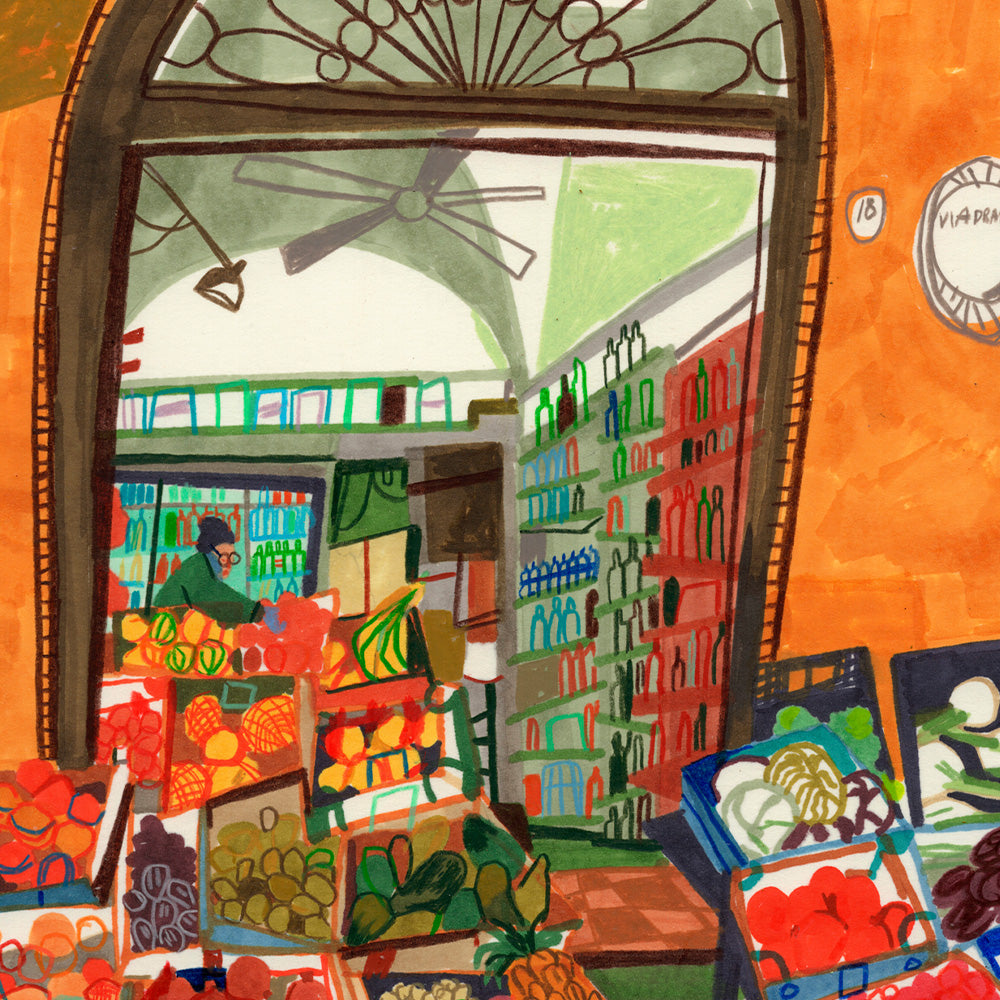 Via Drapperie, Bologna Impression Giclée A5