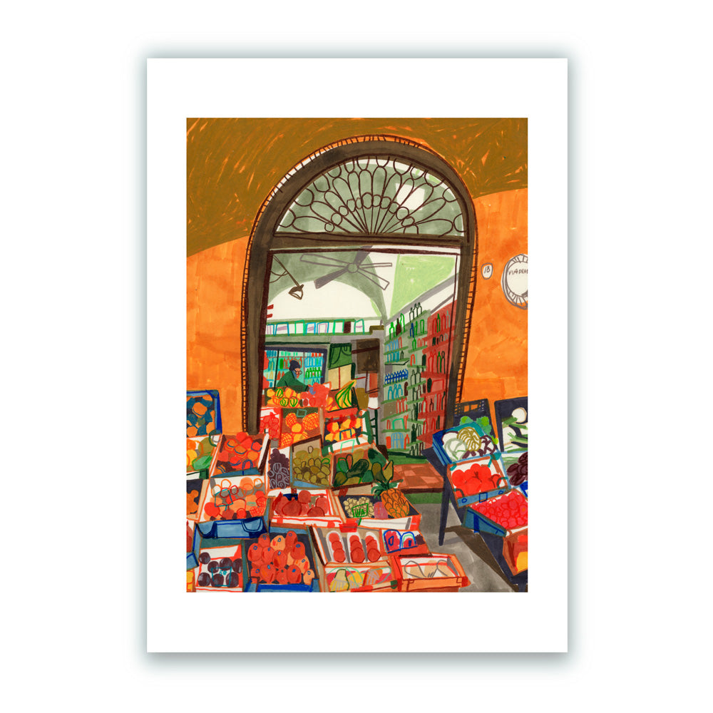 Via Drapperie, Bologna Impression Giclée A5