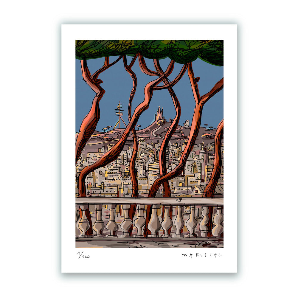 Vistas desde Montjuic Impresión Fine Art