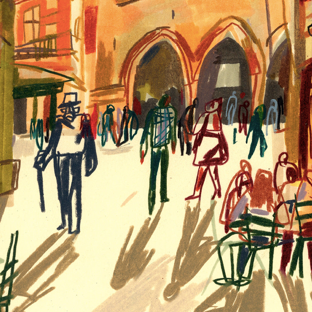 Warm autumn afternoon in Bologna Impresión Giclée
